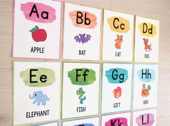 alphbet printed for kids selfhelp